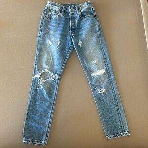 Levi’s 501 distressed jeans size 24